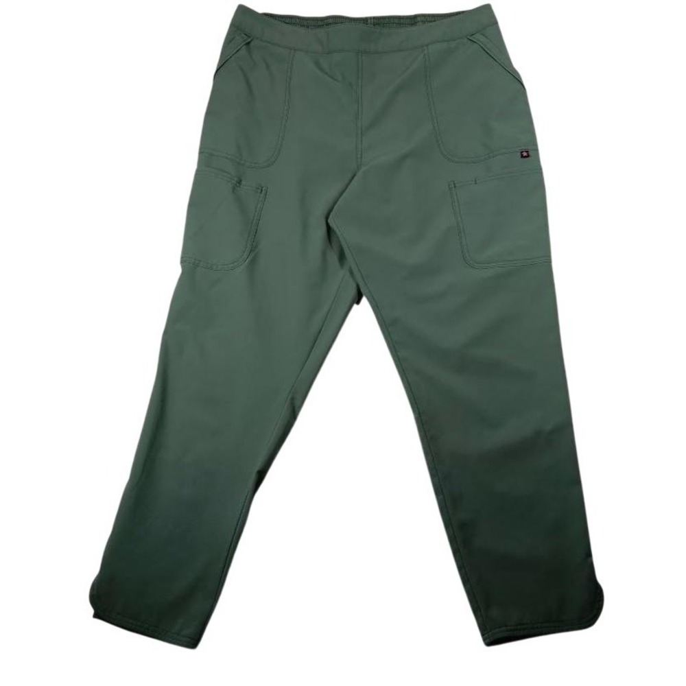 Scrubstar Pants Womens XL Green Cargo‎ Scrub Tapered Leg Elastic Waist Pockets